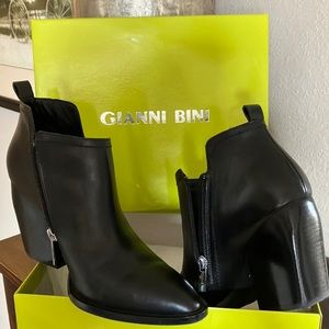 Gianni Bini booties Black size 10. Upper leather. Brand spanking new in box!
